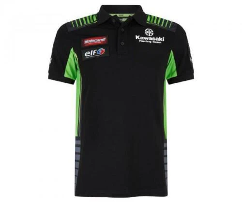 

100% Cotton Men MOTOGP Team Kawasaki Polo T-shirt Motorcycle Sport Personality 2019 NEW