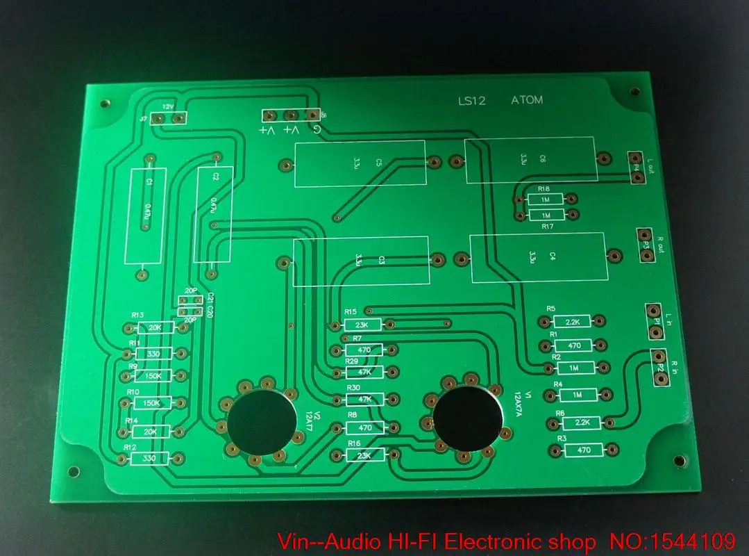 

1PCS VIN LS12 empty plate MATTSSE ATOM ( Horseshoe poem ) tube preamp line FREE SHIPPING