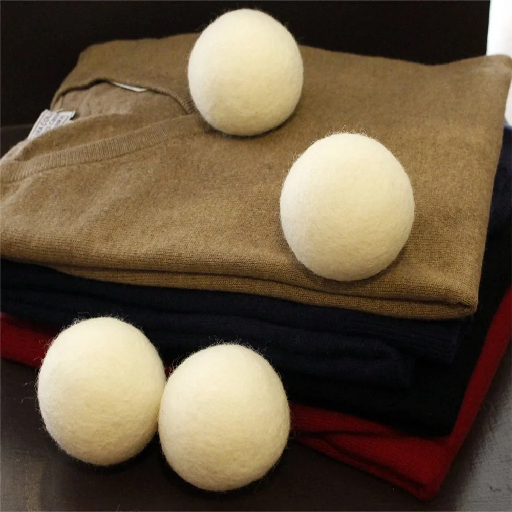 4 Pieces100% Organic laundry Wool Dryer Balls  Fab...