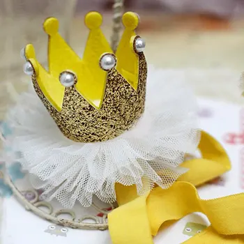 

1 PC Baby Girl's Head Accessories hairband Baby Princess Queen Rhinestone Hair Band Headband Kids Elastic Flower Crown Headwear