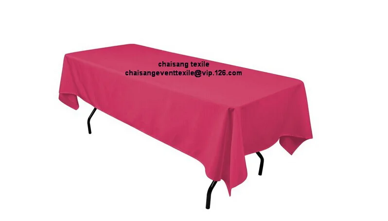 Высшее качество прямоугольной формы из пеолиэстра и Скатерти для свадьбы декор для банкетного стола покрытие стола - Цвет: Fuchsia PInk