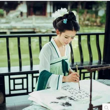 Костюм Hanfu Datang Великолепный Королевский костюм сказочная принцесса Qi подбородок юбка костюм студийная фотография фото
