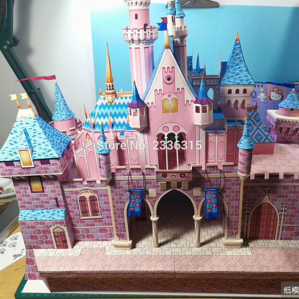 57 см DIY замок Спящей красавицы бумага ремесло 3D бумажная модель обучающая игрушка