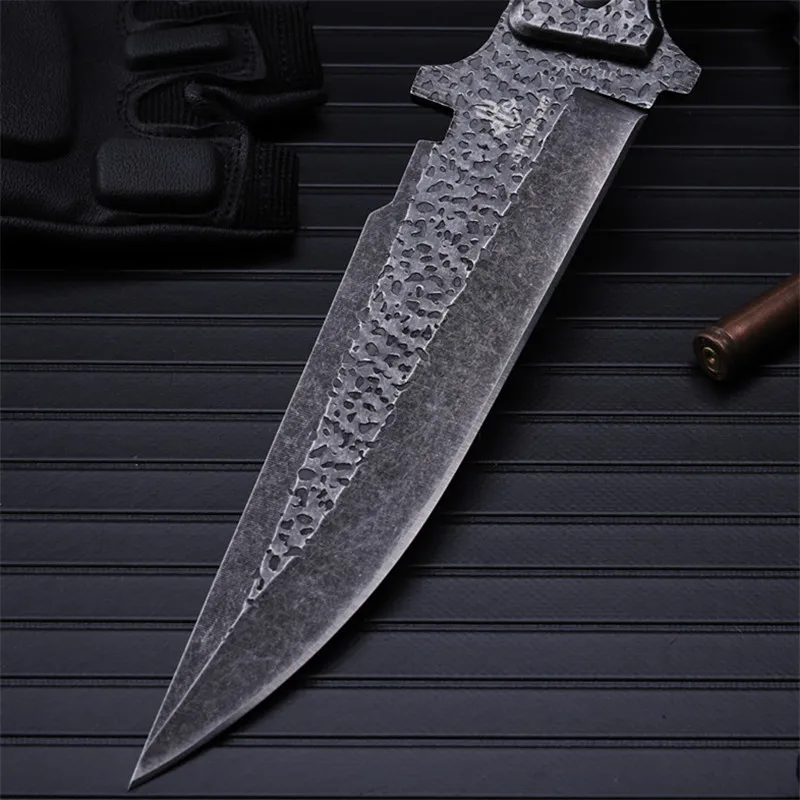 Outdoor self-defense field high hardness saber wilderness survival fruit knife small straight knife folding knife engraving