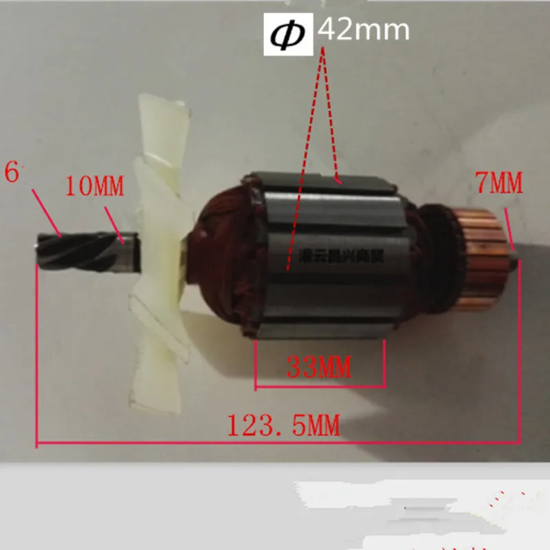 AC220-240V 6 зубов арматура двигатель Замена для HILTI TE14 TE-14 TE15 TE-15 ротора