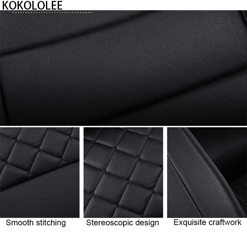 [kokololee] pu Leather Car seat cover For lada bmw e36 suzuki grand vitara kia rio 3 solaris skoda rapid yeti rx 570 car-styling