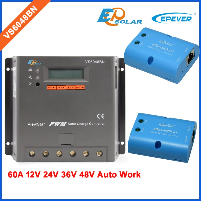 Контроллер 48v 60A 60amp EPEVER EP серии VS6048BN солнечный регулятор Wi-Fi и функция bluetooth