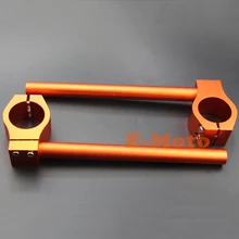 Пара 48 мм зажим CNC на руле мотоцикла Алюминий для Honda Suzuki Клип Ons Ручка Бар