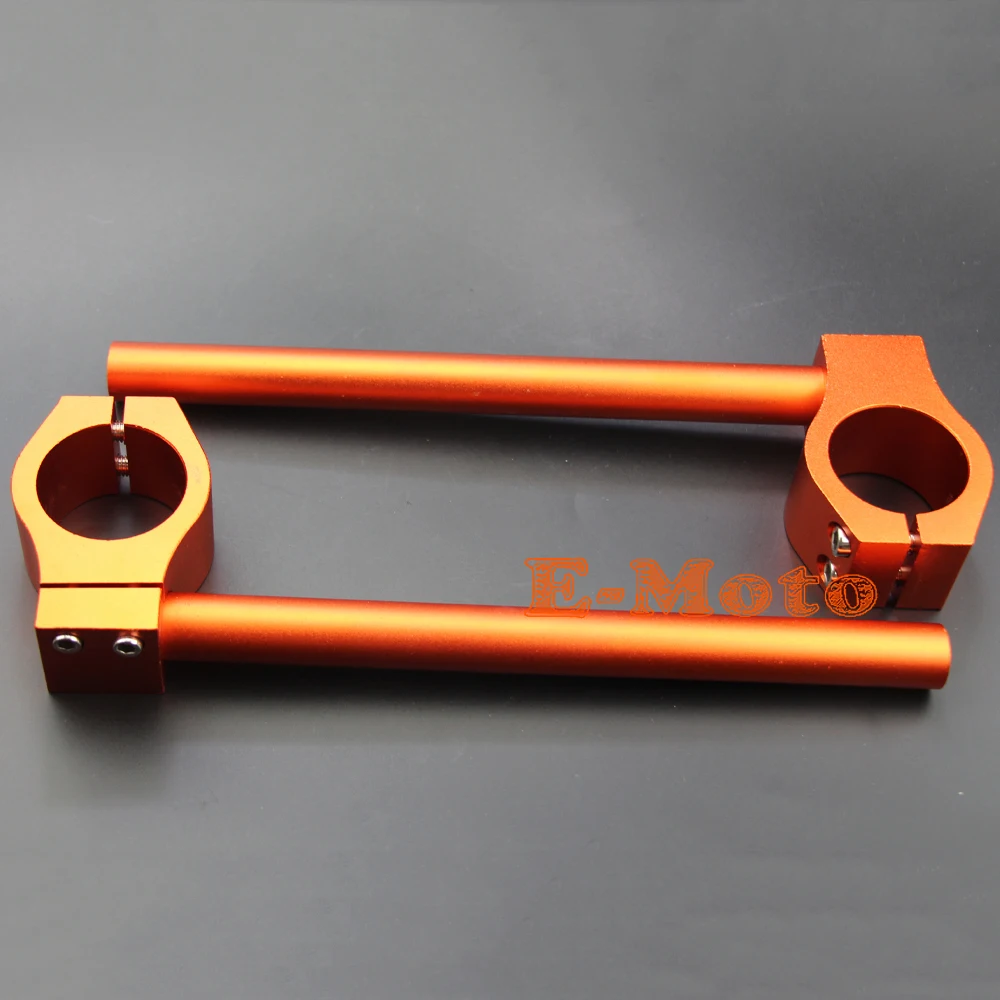 Pair of 48mm CNC Clip on Motorcycle Handlebars Aluminum For Honda