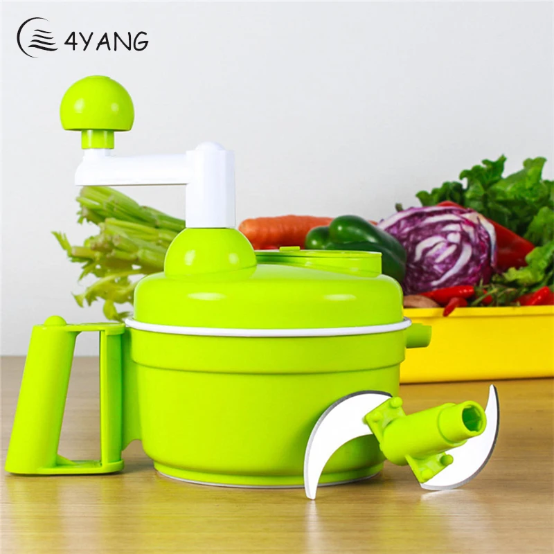 

4YANG Mandoline Slicer Multi Functional Kitchen Shredders Fruit Vegetable Cutter Manual Spiral Chopper Onions Cooking Gadget