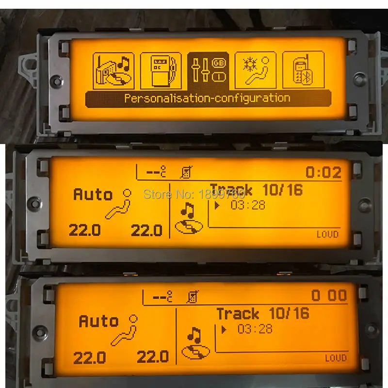 Многофункциональный экран Поддержка USB и Bluetooth дисплей желтый монитор 12 pin для peugeot 307 308 407 5008 Citroen C2 C3 C3