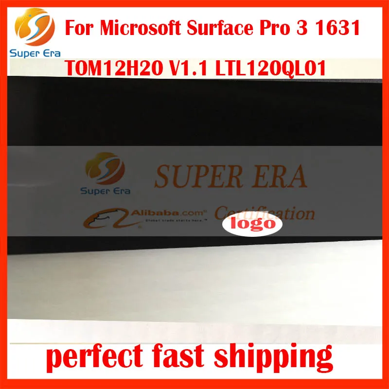 ЖК-дисплей сборки для Microsoft Surface Pro 3(1631) tom12h20 v1.1 ltl120ql01 ЖК-дисплей Дисплей Сенсорный экран планшета Панель