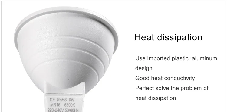 LED Bulb Spotlight GU10 MR16 6W 220V Downlight fixture Spot light Recessed Lighting Kit LED Lampada Bulbs with MR16/GU5.3 Socket