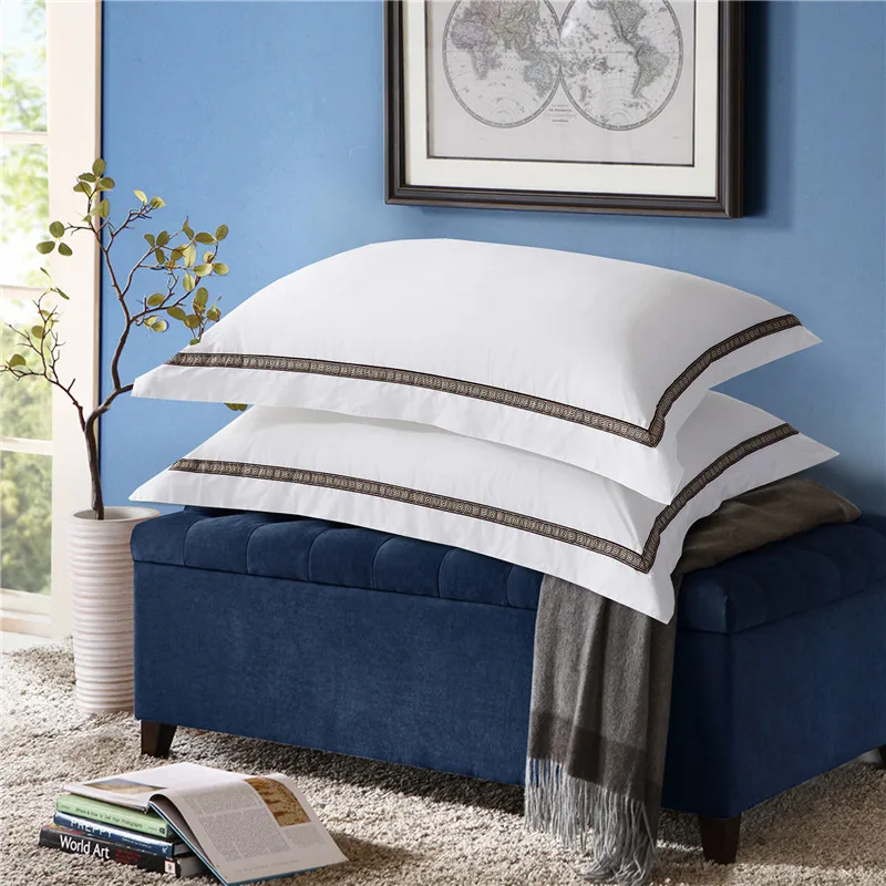 

five-star hotel comfort neck pillow 48x74cm standard bed sleeping pillow one piece free shipping
