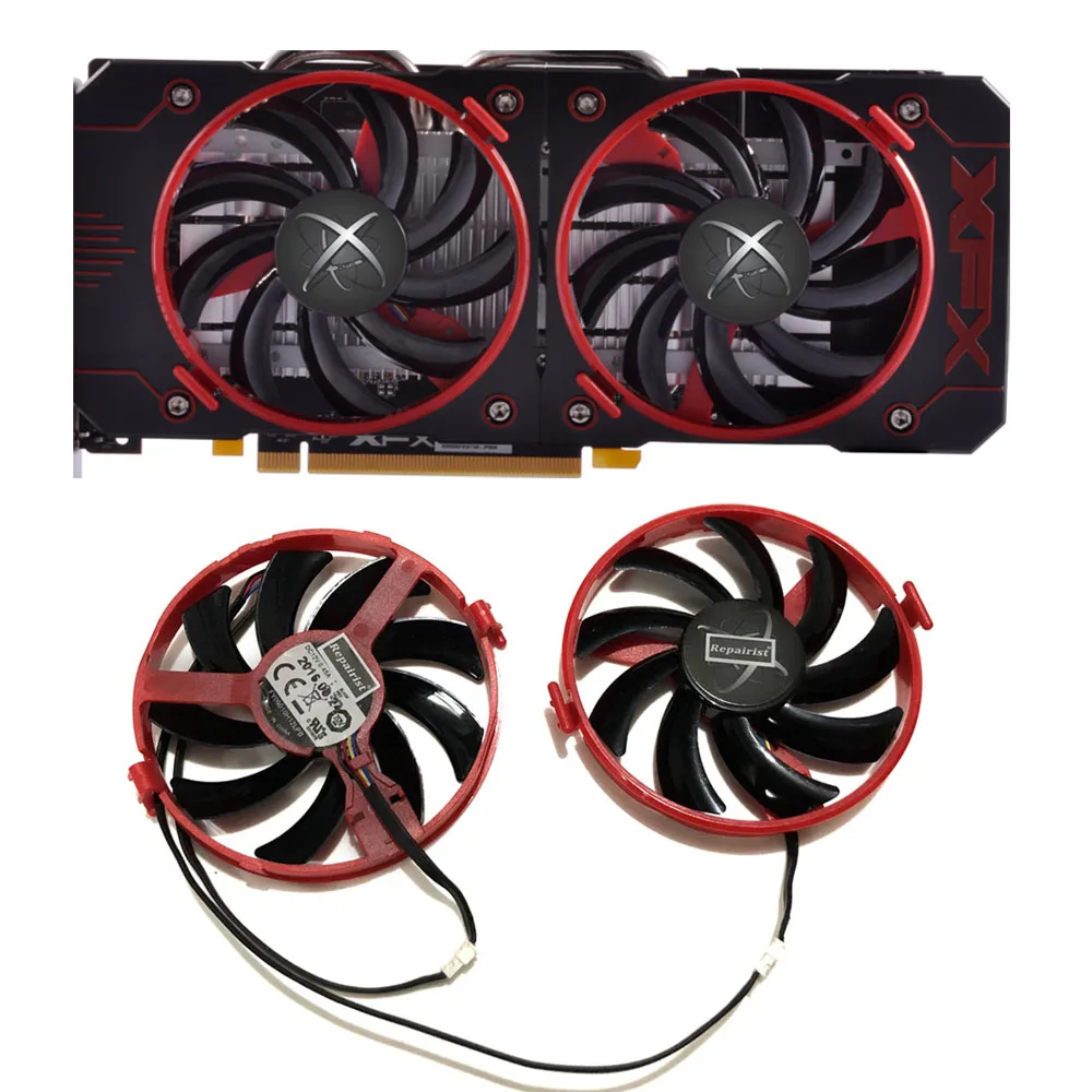 2 шт./компл. FDC10H12S9 C FY09010H12LPB Графика карты вентиляторы GPU радиатор для XFX RX560 R9 380X R7 370