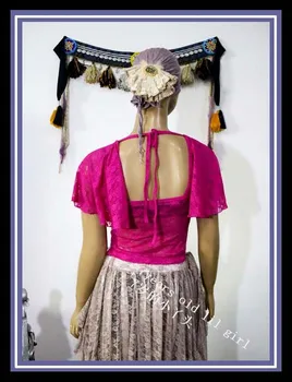 

.Lace belly dance top Gypsy Bohemian top korea lace top DBB07
