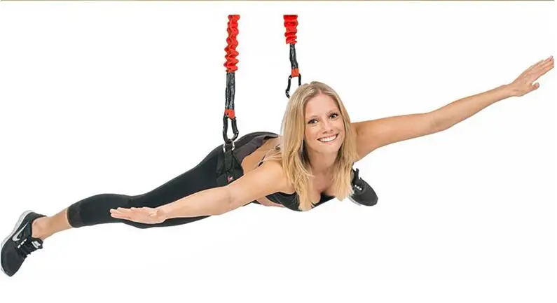 

2018 Pilates Suspension trainer Elastic Sling 4D pro Pull Rope Bungee Workout Training Cord Resistance bands 10 set free ship