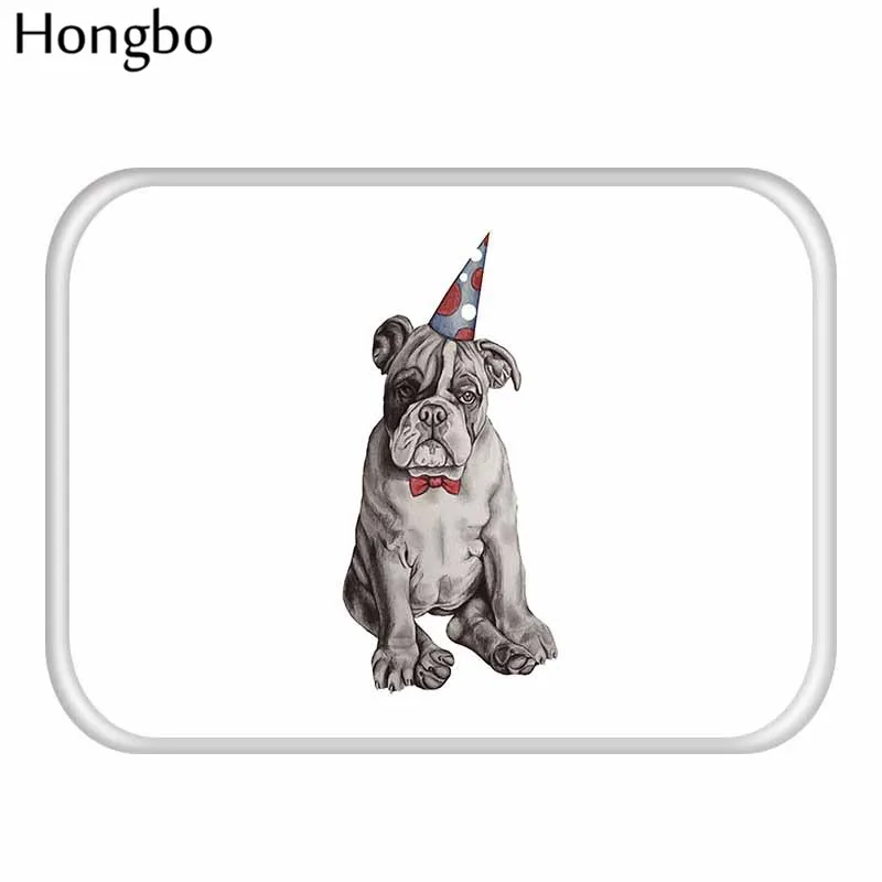 Hongbo мультфильм прекрасные собаки печать Противоскользящий коврик наружные коврики животных передней двери коврики кухня коврик для гостиной