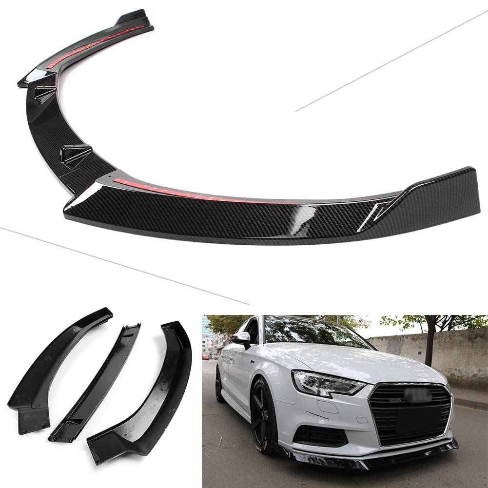 

Front Bumper Lower Lip Spoiler Body Kit For 2017 2018 2019 Audi A3 General Model