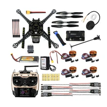 DIY FPV Дрон W/AT9S TX RX S600 для 4-осевого квадрокоптера APM 2,8 полет Управление gps 7 м 40A ESC 700kv двигатель 4400 мА/ч, Батарея полный набор