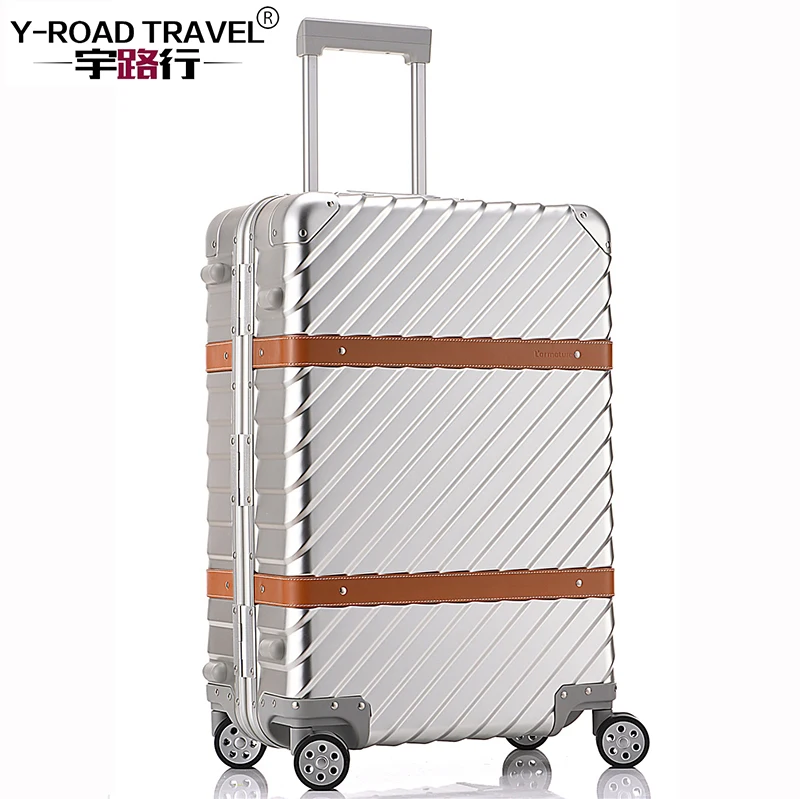 20"24" 28 Inch Trolley Luggage Suitcase 100 Aluminium Alloy With Lock Hardside Rolling Luggage
