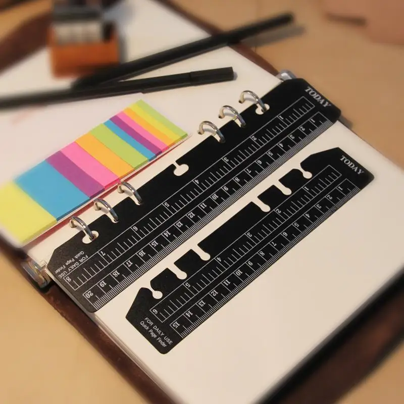 2pcs Bookmark Ruler Cute Hand Note Notes Noose Leaf Binder