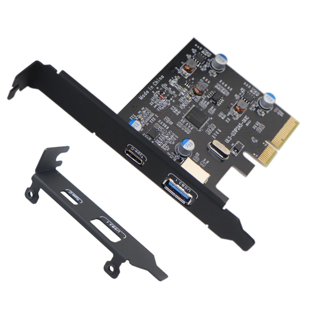  PCI-E PCI Express zu USB 3.1 Gen2 10 Gbps Hub Typ A und Typ C 2-Port PCIe Expansion Adapter karte F