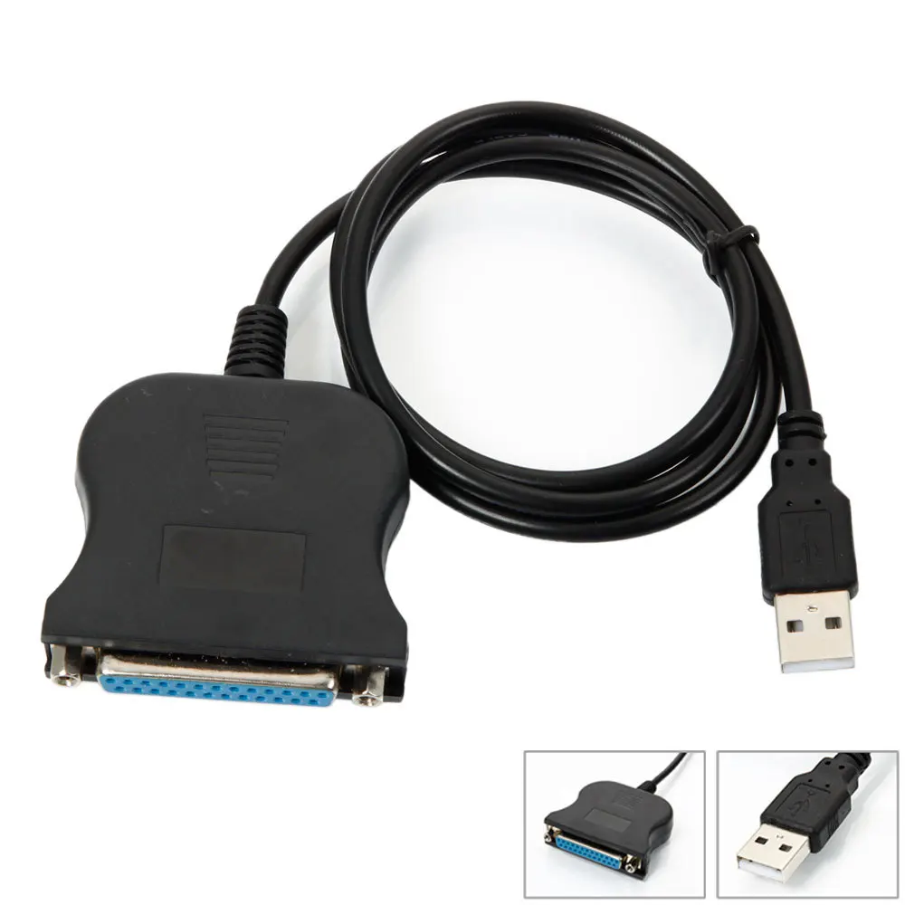 Free Shipping 1.2M USB 2.0 to 25 Pin DB25 Parallel IEEE-1284 Printer Cable |