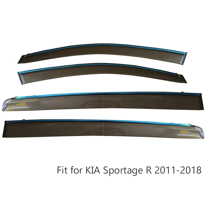 MCrea 4 шт. ABS автомобильный дымчатый козырек-отражатель Защита от солнца для Kia Sportage R 2011- аксессуары - Цвет: Sportage R 2011-2018