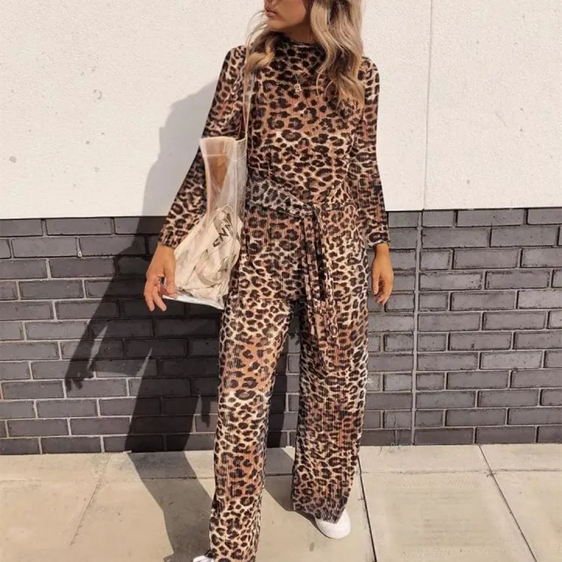 Women Leopard Print Jumpsuit Romper 
