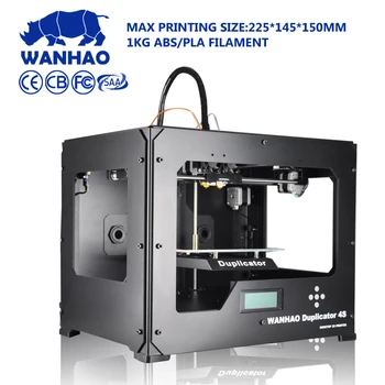 

WANHAO Big Sale Duplicator 4S (D4S)3D Printer With Double Extruder,Favorable Price,Stable Quality,Free filament and SD card gift
