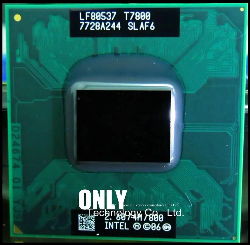 free shipping laptop Core 2 Duo T7800 CPU 4M Socket 479 Cache/2.6GHz/800/Dual-Core Laptop processor support 965
