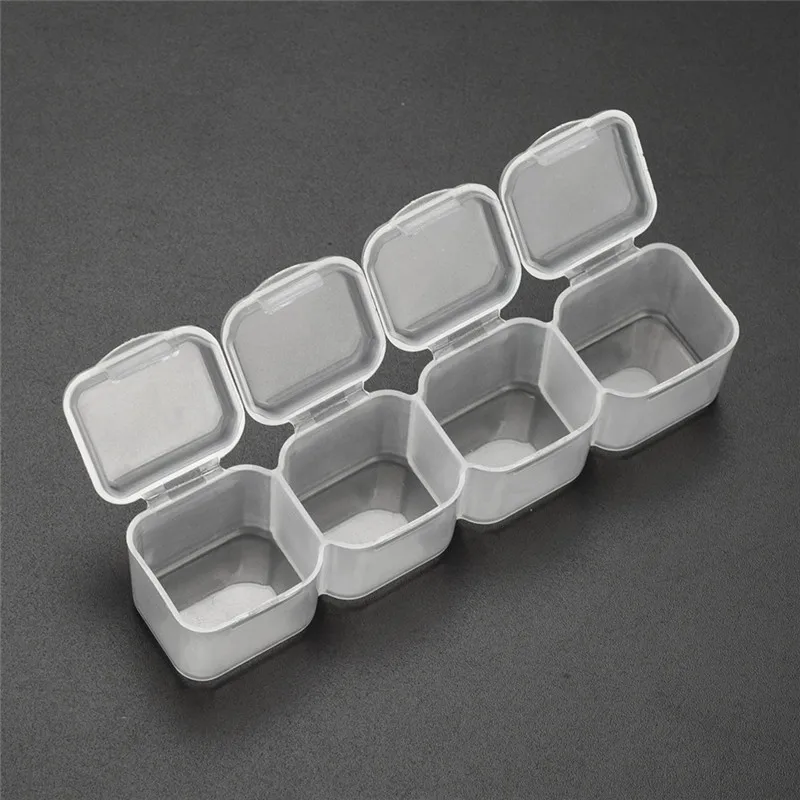 

Storage Box Plastic Tran Sparent Display Par Tment Jewelry Adjustable Storage Box Handle Cosmetic Organizer Container Holder