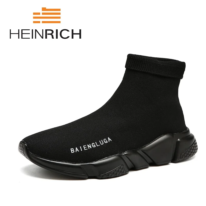 

HEINRICH 2018 Hot Sale Men's Elegant Elastic Socks Shoes New Fashion Men Boots High Top Man Trend Shoes Erkek Ayakkabi