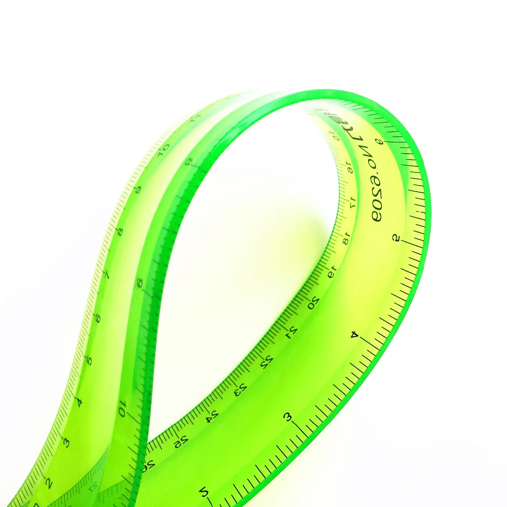 Free shipping multicolour student flexible ruler tape measure 20cm 30cm