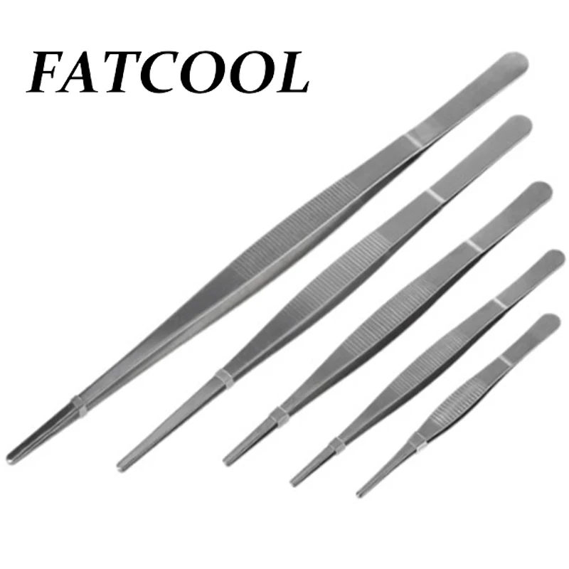 Пинцет FATCOOL из нержавеющей стали для барбекю длинные Щипцы еды медицинский
