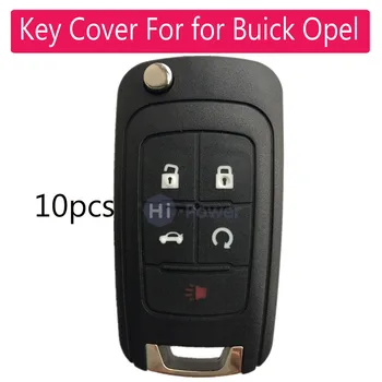 

10pcs/Lot 5 BT Remote Key Shell Case For OPEL VAUXHALL Insignia Astra Zafira For Chevrolet Cruze For Buick With Logo HU100 blade