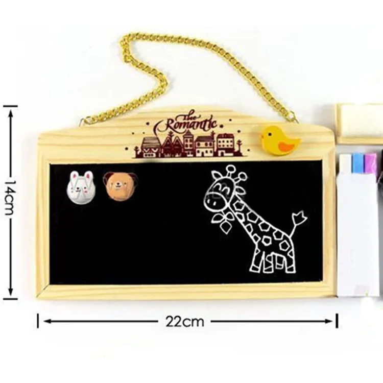 1 Set/Lot Cute Mini Hanging-Style Double-Side Blackboard & Whiteboard & Chalkboard for School Stationery Office Home