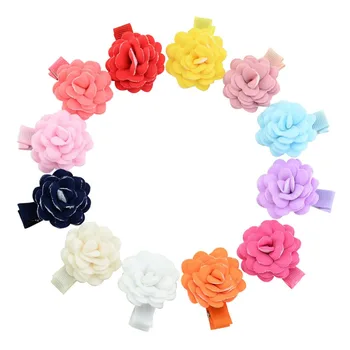 

60 pcs/lot, Non woven fabric flower hair clips , Girls hair accessories , You pick colors