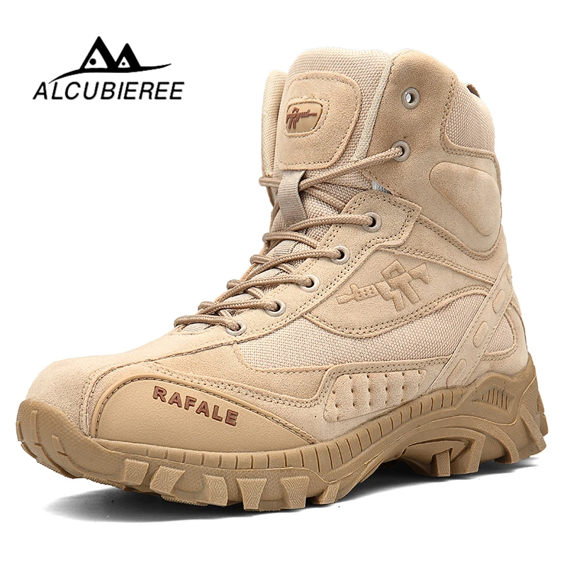 2018 Winter Military Boots Men Fashion Army Boots Men' s Tactical Desert Combat High Top Ankle Boots Men Outdoor Work Shoes Men