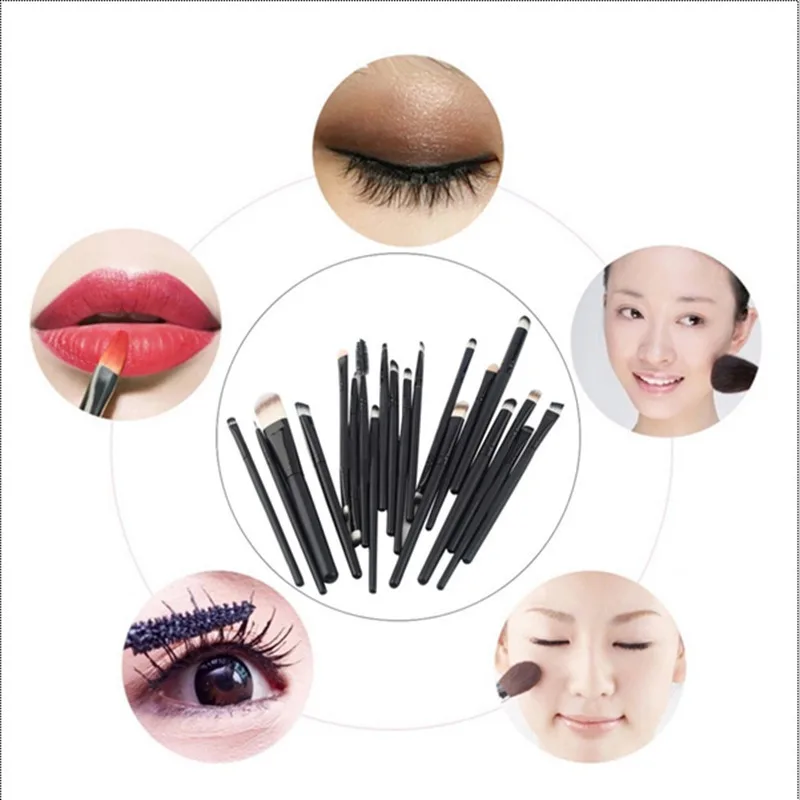 Pincéis de Maquiagem Vaga em pó Ferramentas de Beleza Novos Conjunto Conversa Fundação Cosméticos Sombra Delineador Lip Make up Escova Maquiagem Pro 22 Pcs 14 Aplicador de sombra