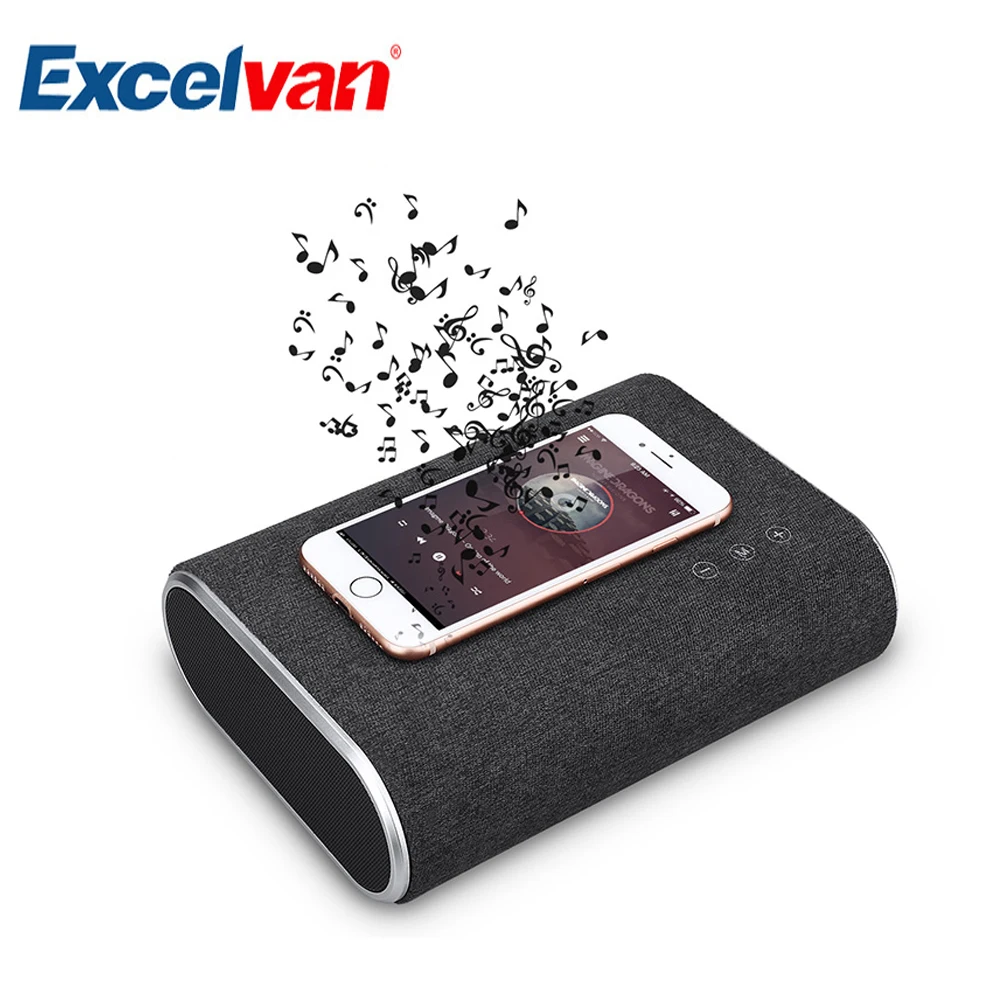 

F176 Smart Wireless Charger Bluetooth Speaker Stereo Music Player Portable Travel Quick Charging Adapter For Mobile Phones