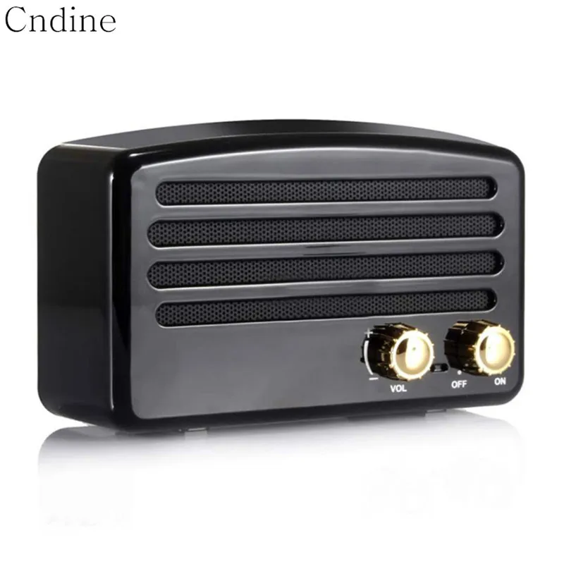 

Bluetooth Speaker Retro Knob Wireless Column TF Memory Card Slot Stereo Bluetooth Speakers Little Prince Gift Box Packing