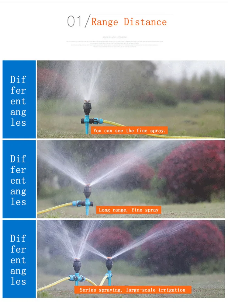 Садовое вращающееся оросительное устройство Спайк газон трава 360 градусов регулируемый вращающийся распылитель воды для системы орошения сада