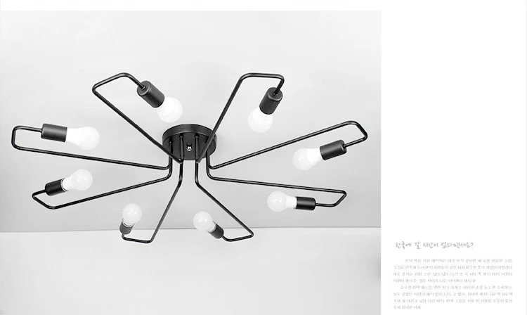 Vintage Chandelier Ceiling Lamp E27 LED Lamparas De Techo Retro Industrial Home Decor Luminaria 11