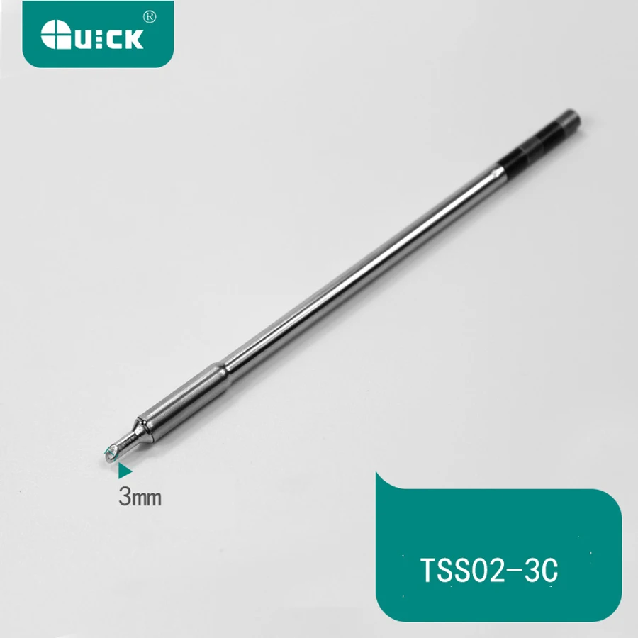 US $50.74 5pcslot Original QUICK TSS02SK TSS02K TSS02I TSS022C TSS023C Conical Type Lead Free Solder Iron Tip for TS1200A