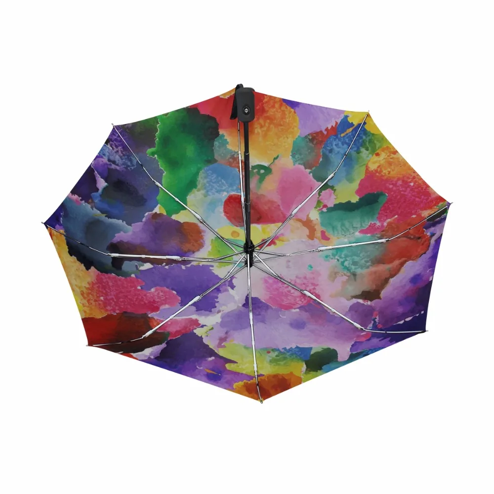 Винтажный великолепный цветной зонтик с цветочным узором, женский Автоматический Зонт от дождя для детей, подарок для девочки, дождевик, Прямая поставка