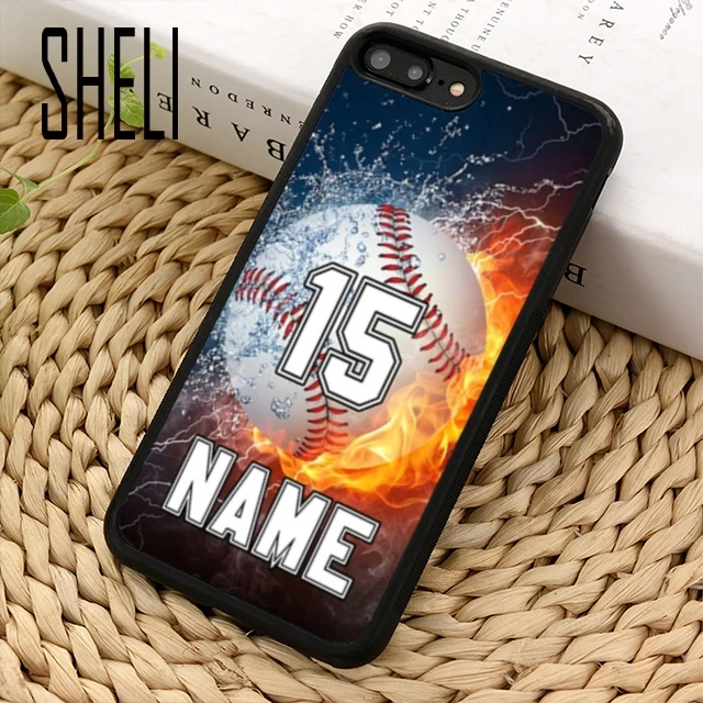 SHELI персонализированный бейсбольный чехол для iPhone 5 6 6s 7 8 plus 11 pro X XR XS max Samsung S7 edge S8 S9