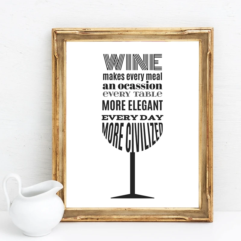 champagne and wine wall painting