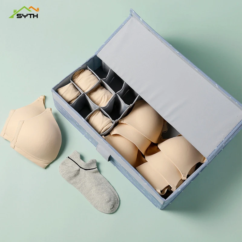 PM Series 16 Grids Storage Box Canvas Folding Case for Bra Sock Under ware and Waterproof Closet Tidy Organizer | Дом и сад